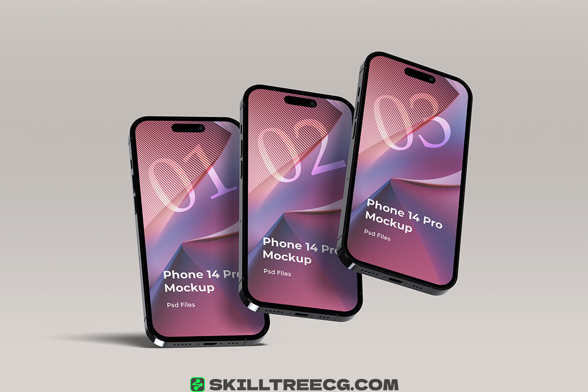 图片[4]-Smartphone 14 Pro Mockup Set（175085）-技能树